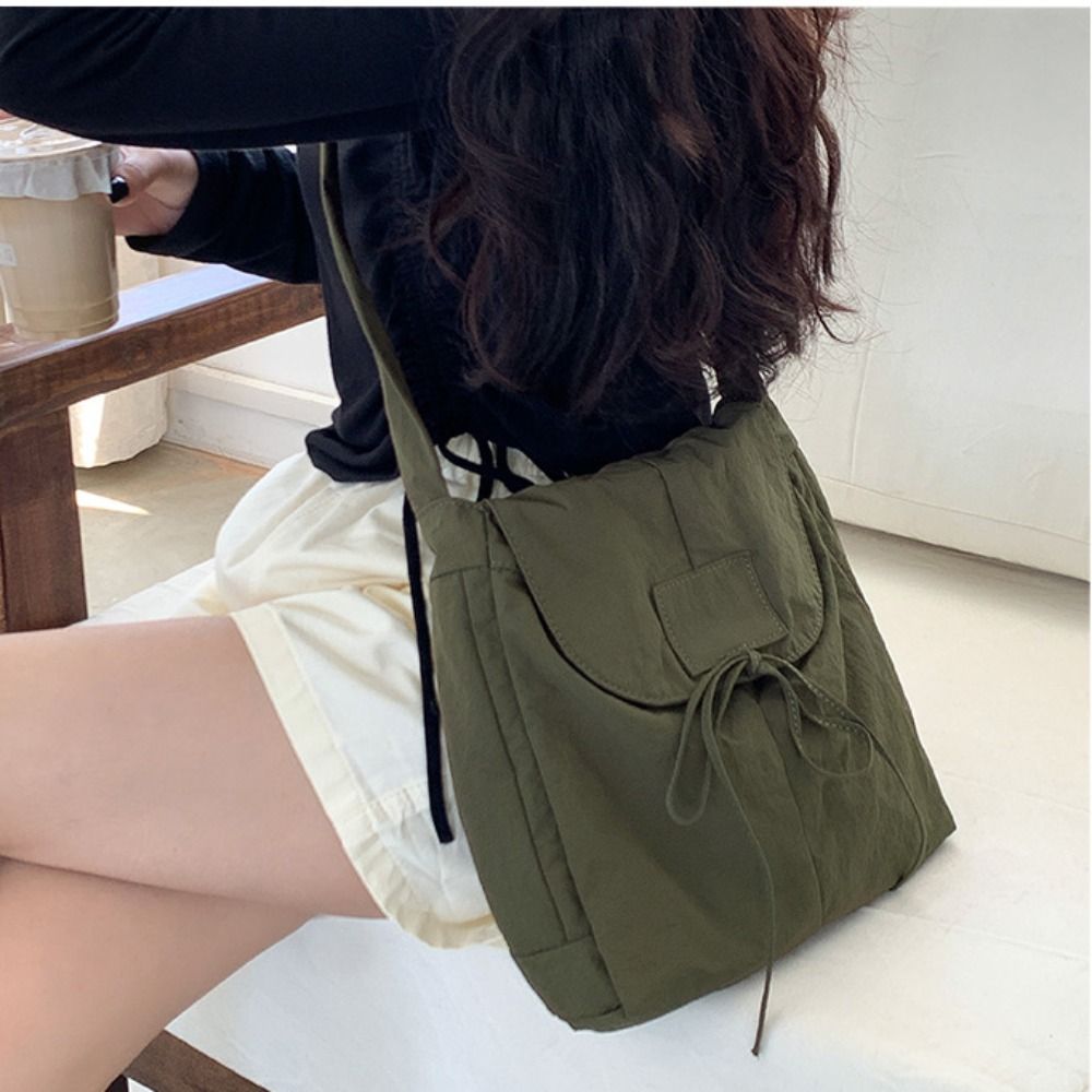 Interior Design Korean Style - Kore Tarzı Flap Naylon Yay Crossbody