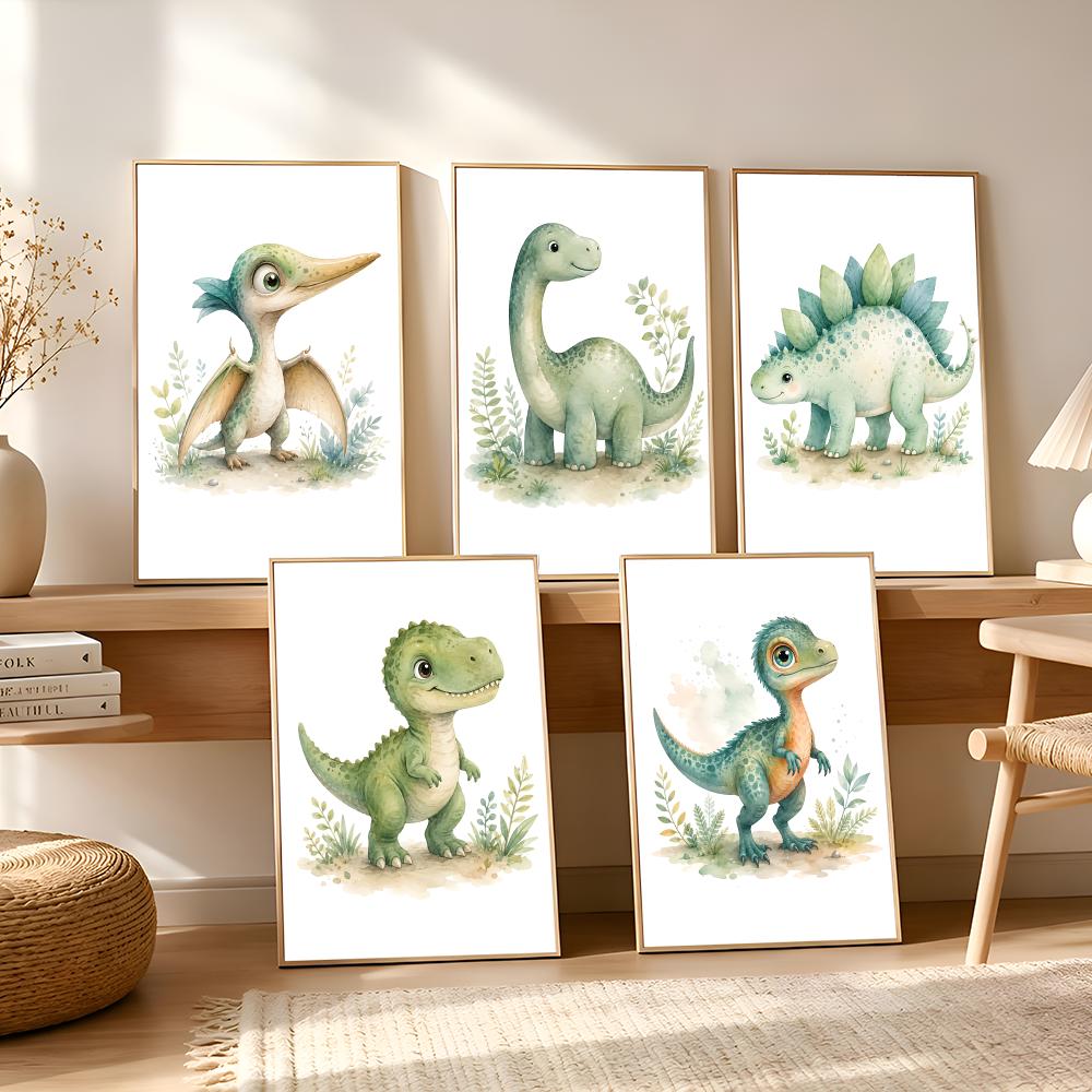 Interior Design Of House - Kawaii Karikatür Dinozor Bebek Boyama Kaligrafi