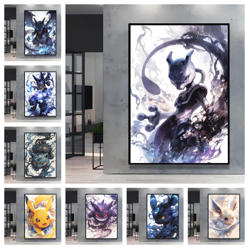 Interior Design Modern - Klasik Pokemon HD Tuval Boyama anime