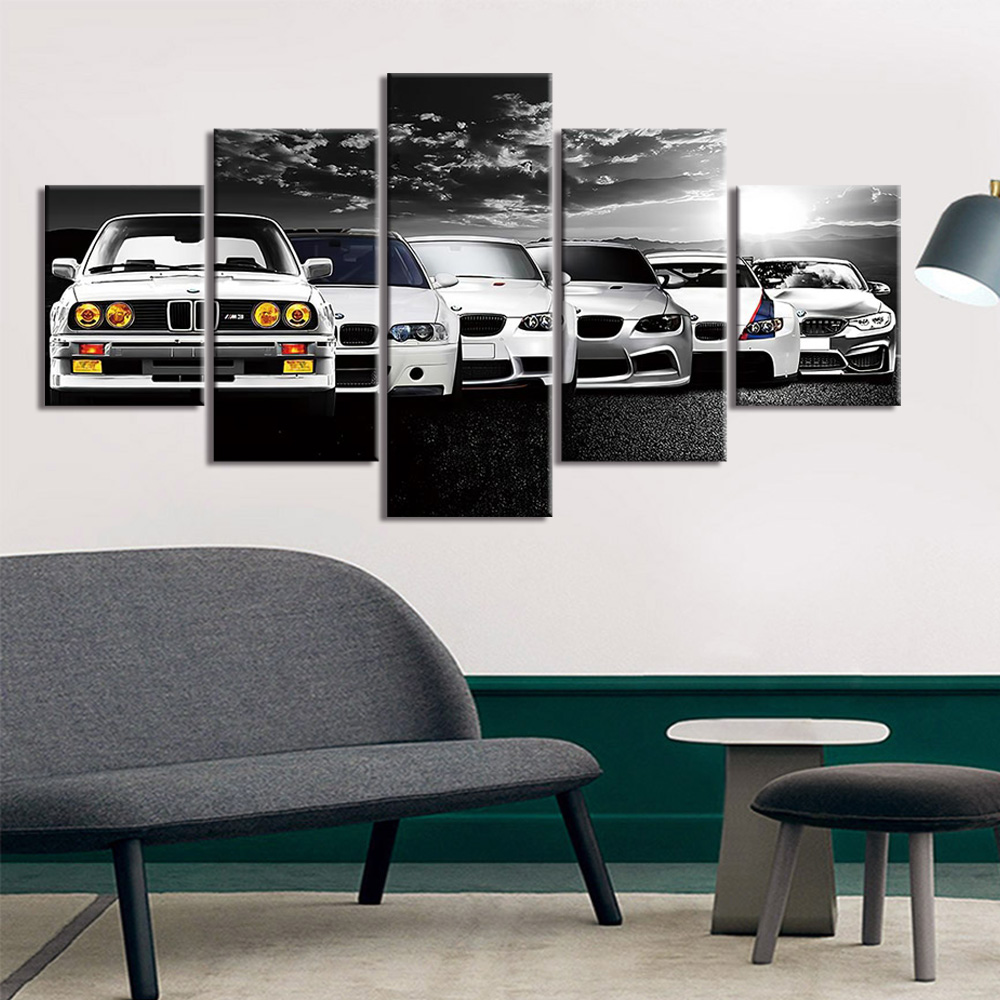 Interior Design Sketch - 5 adet Duvar Sanatı Tuval Poster