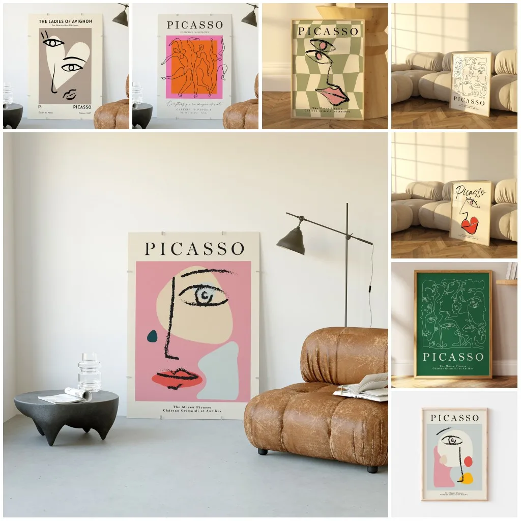 Interior Design Sketch - Picasso Sergi Duvar Sanat Baskı Soyut