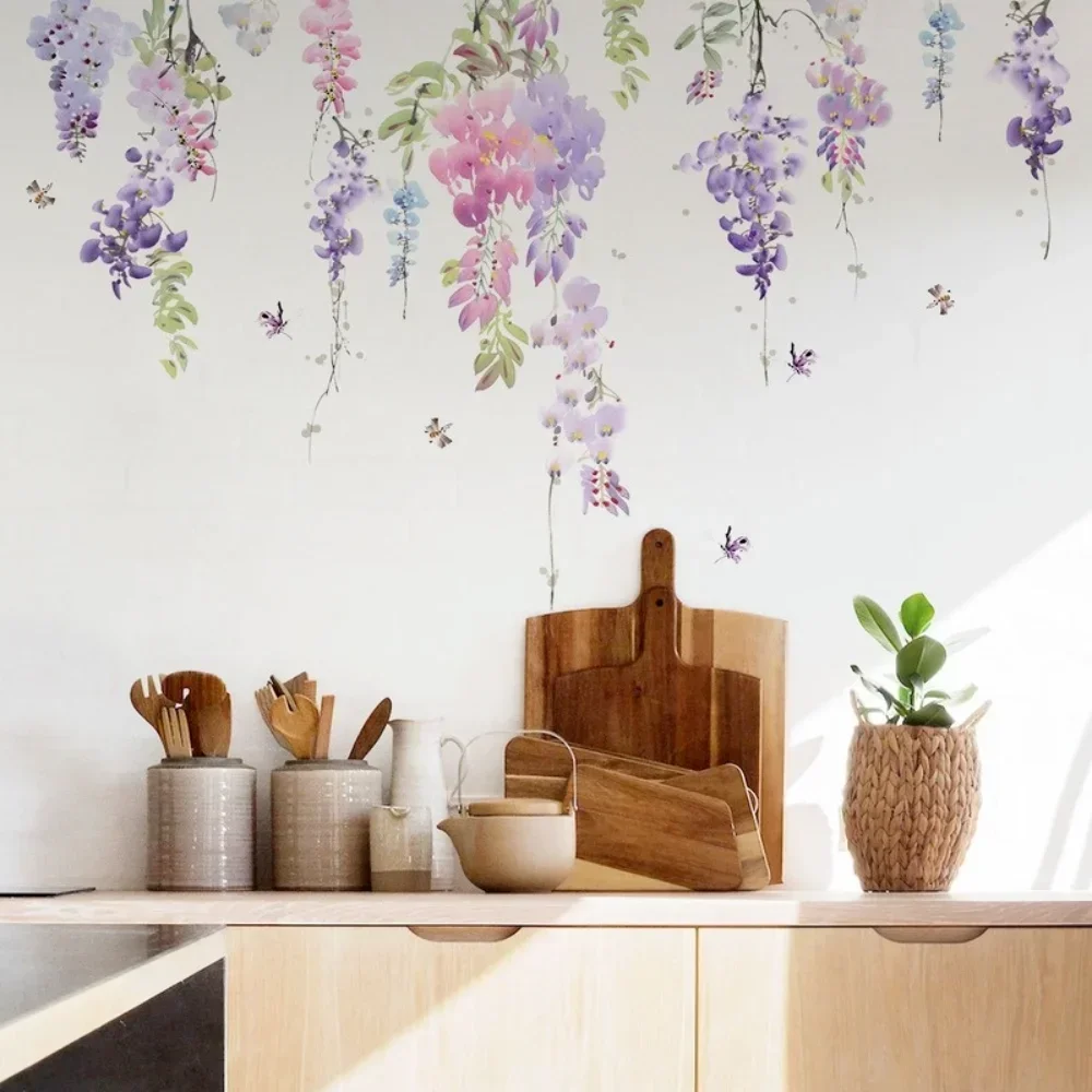 Interior Design Of House - Çiçek bitkiler çiçek duvar çıkartmaları ev