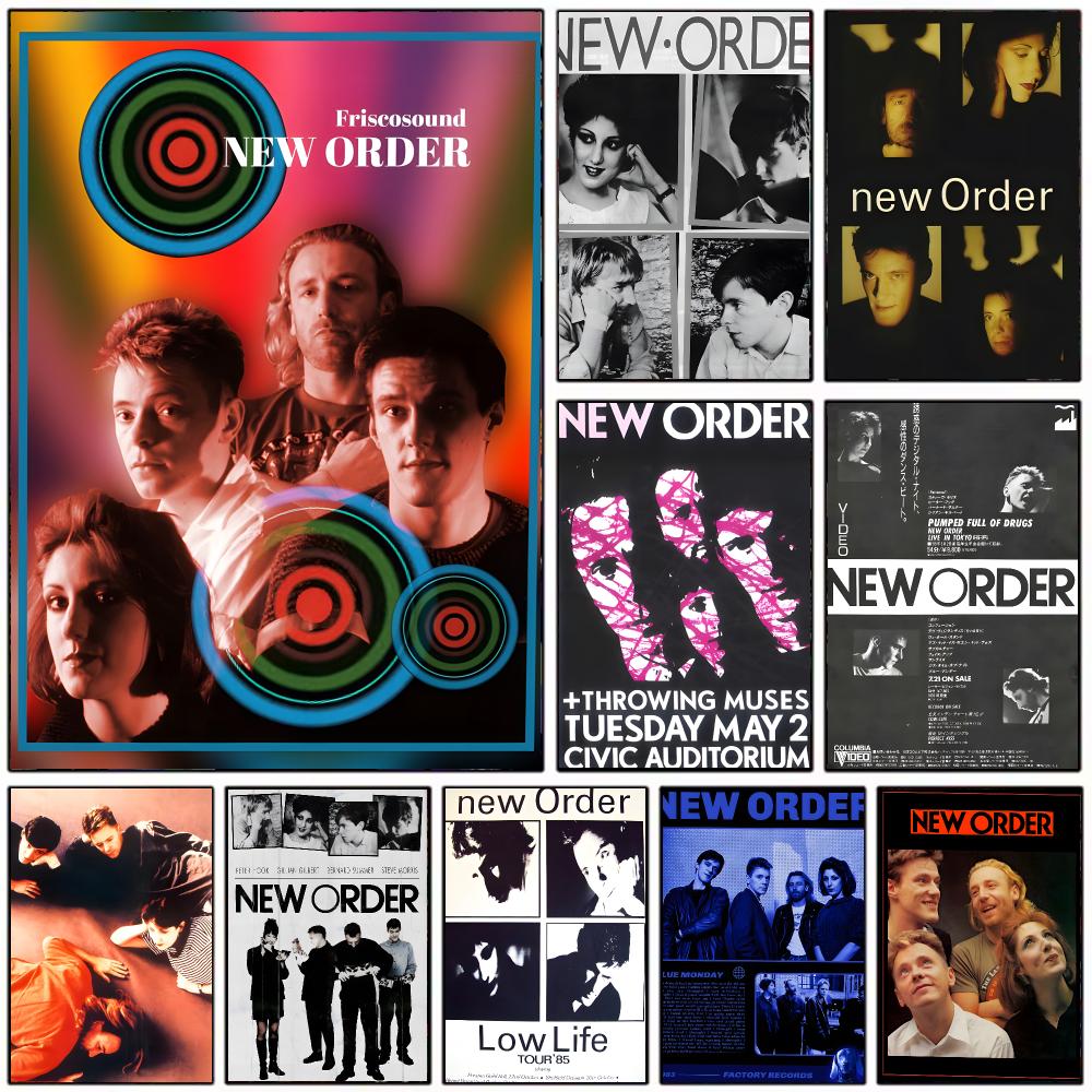 Interior Design Poster - Sint-pop grubu N-New Order Poster Modern