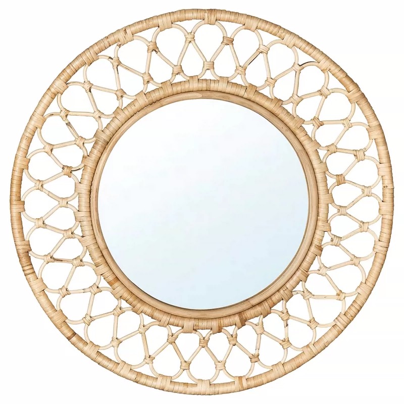 Yuvarlak Rattan Duvar Aynası,  - Rattan Mirror Round incelemesi ve fiyatı