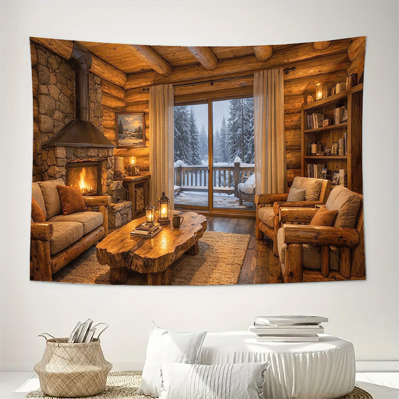 Rahat Ahşap Kulübe Şöminesi İç - Interior Design Modern incelemesi ve fiyatı