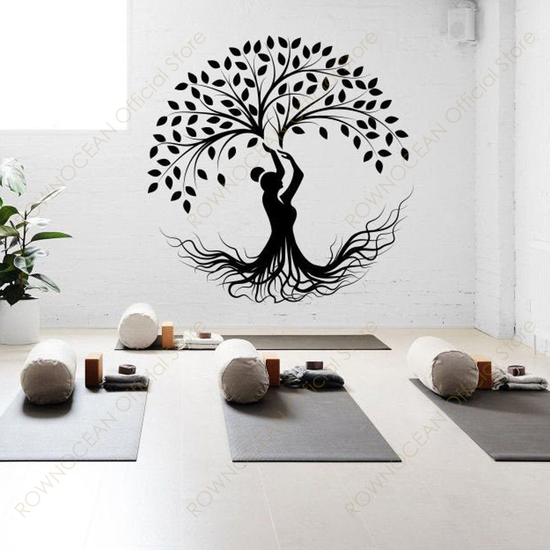 Yaratıcı tasarım Yoga ağaç duv - Interior Design Poster incelemesi ve fiyatı