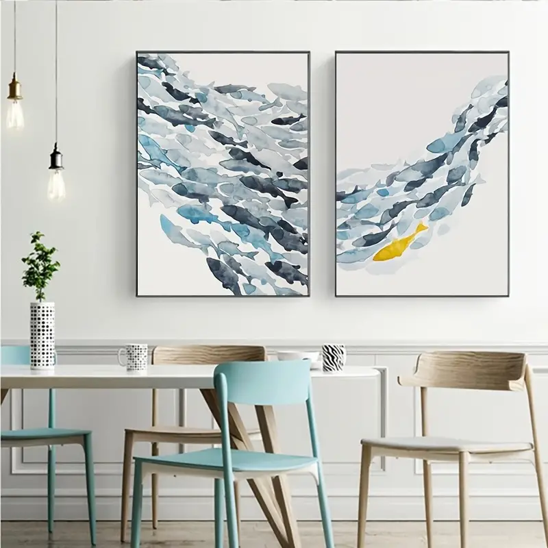 3 adet suluboya balık grubu du - Interior Design Sketch incelemesi ve fiyatı