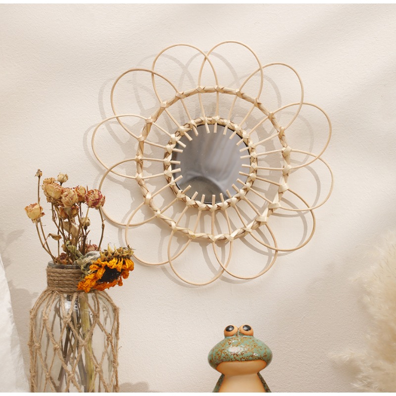 Asılı Ayna Rattan Ayçiçeği Dai - Rattan Mirror Round incelemesi ve fiyatı