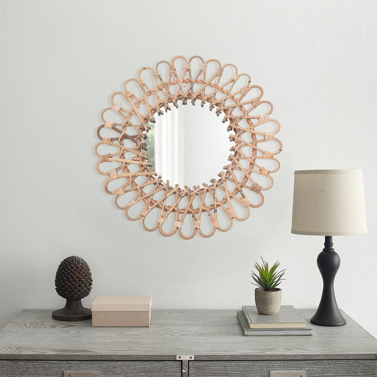 Yuvarlak Rattan Ayna, Yuvarlak - Rattan Mirror Round incelemesi ve fiyatı