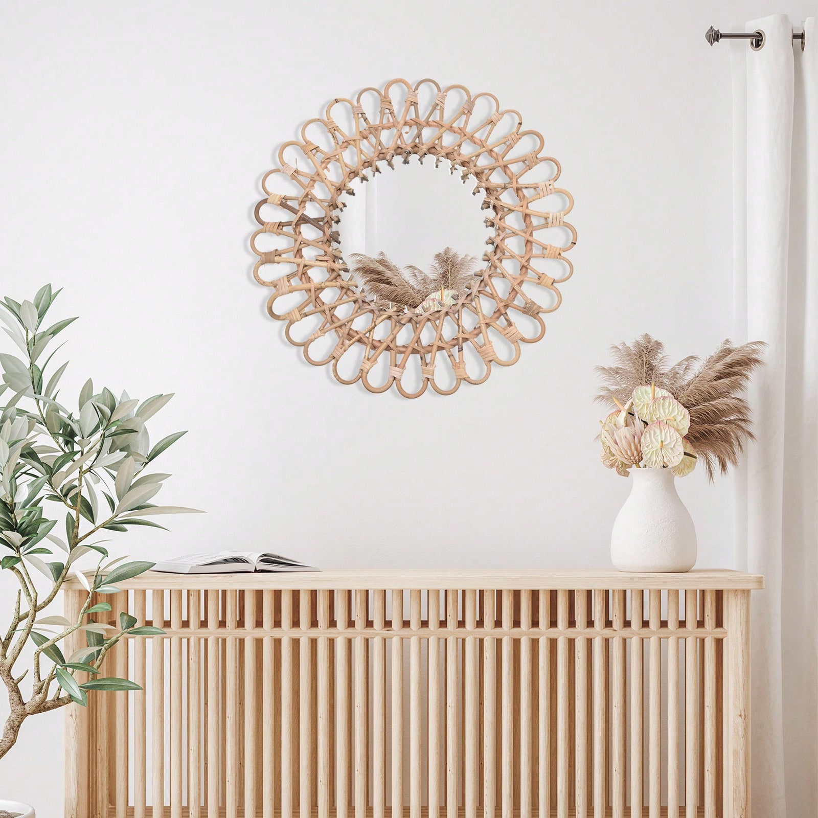 Yuvarlak Rattan Ayna, Yuvarlak - Rattan Mirror Round incelemesi ve fiyatı