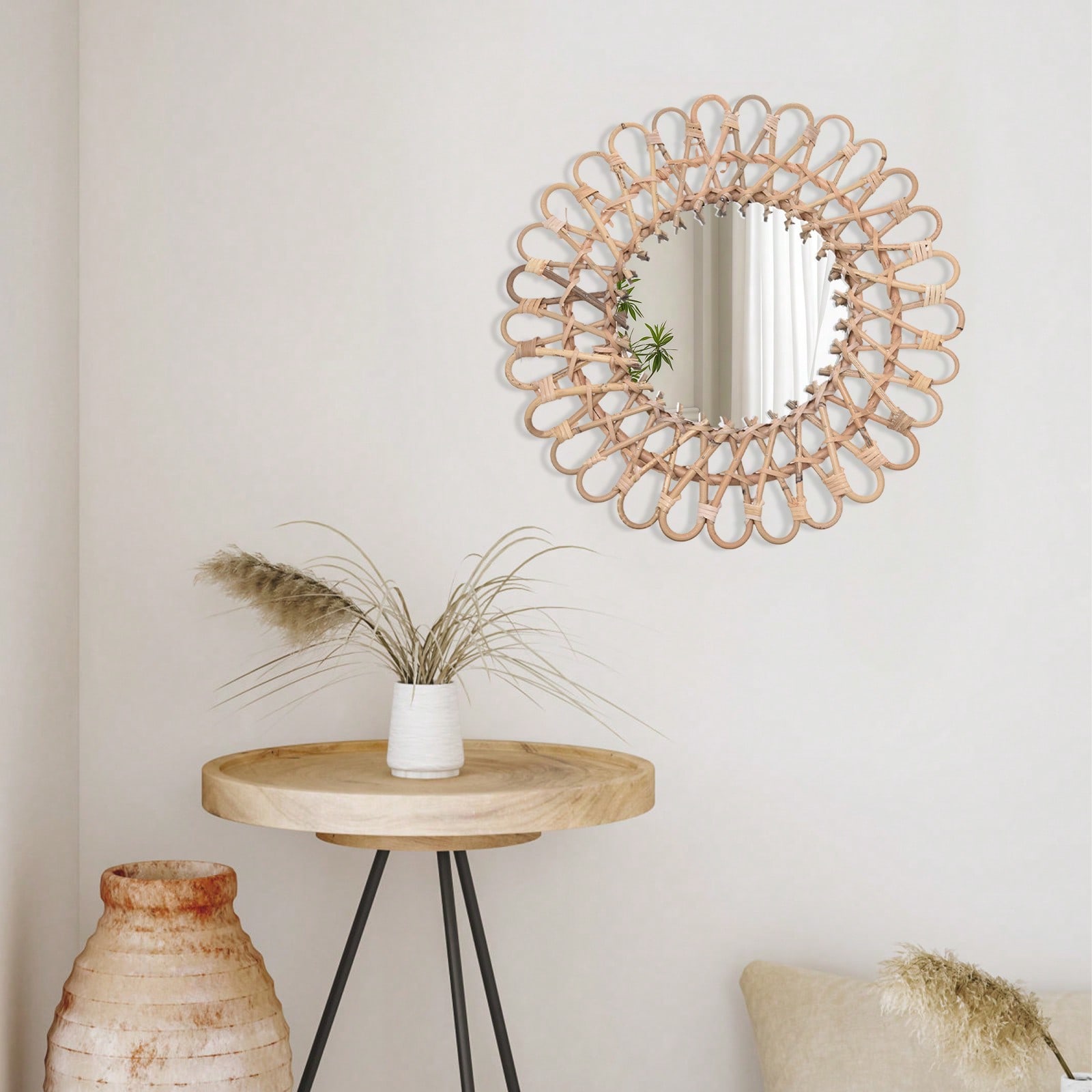 Yuvarlak Rattan Ayna, Yuvarlak - Rattan Mirror Round incelemesi ve fiyatı