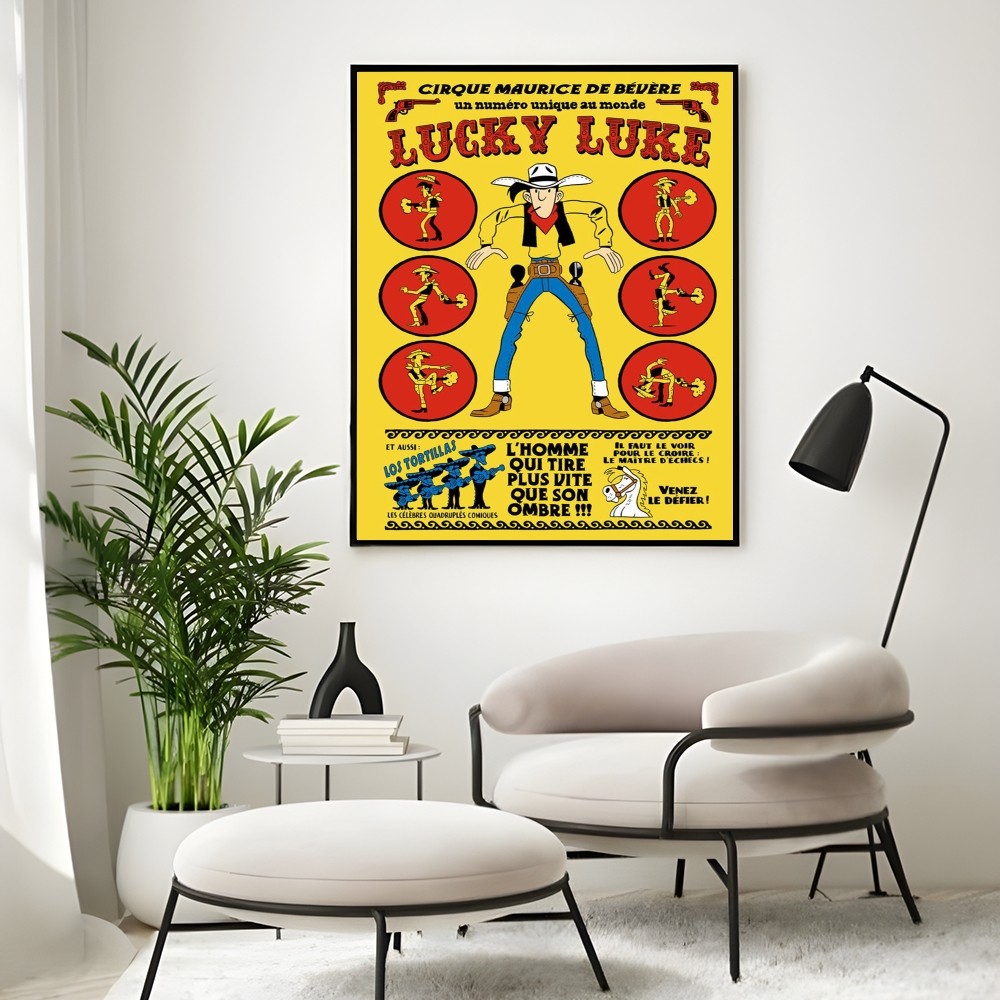 Vintage Komik Şanslı L-Luke Po - Interior Design Poster incelemesi ve fiyatı