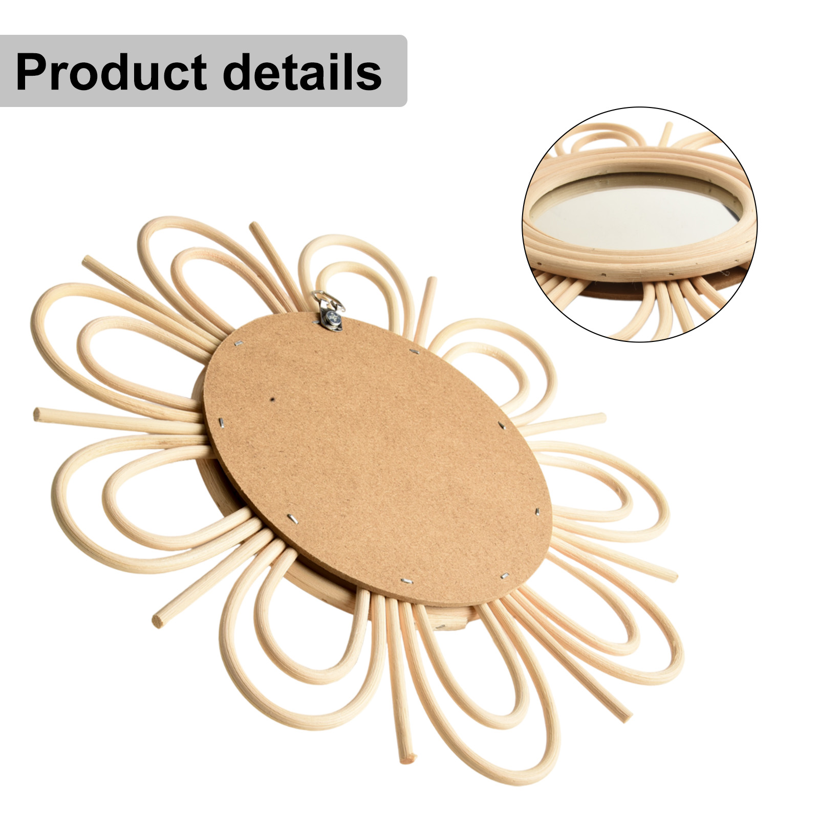 Bohem Tarzı Rattan Asılı Ayna, - Rattan Mirror Round incelemesi ve fiyatı