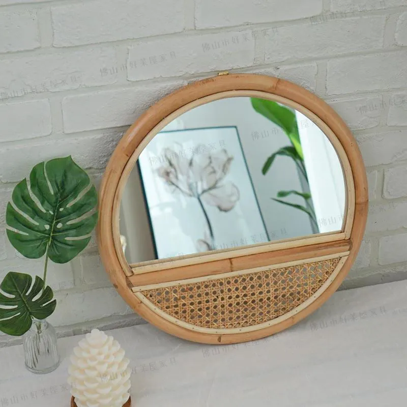 Yuvarlak Retro Rattan Ayna Bam - Rattan Mirror Round incelemesi ve fiyatı