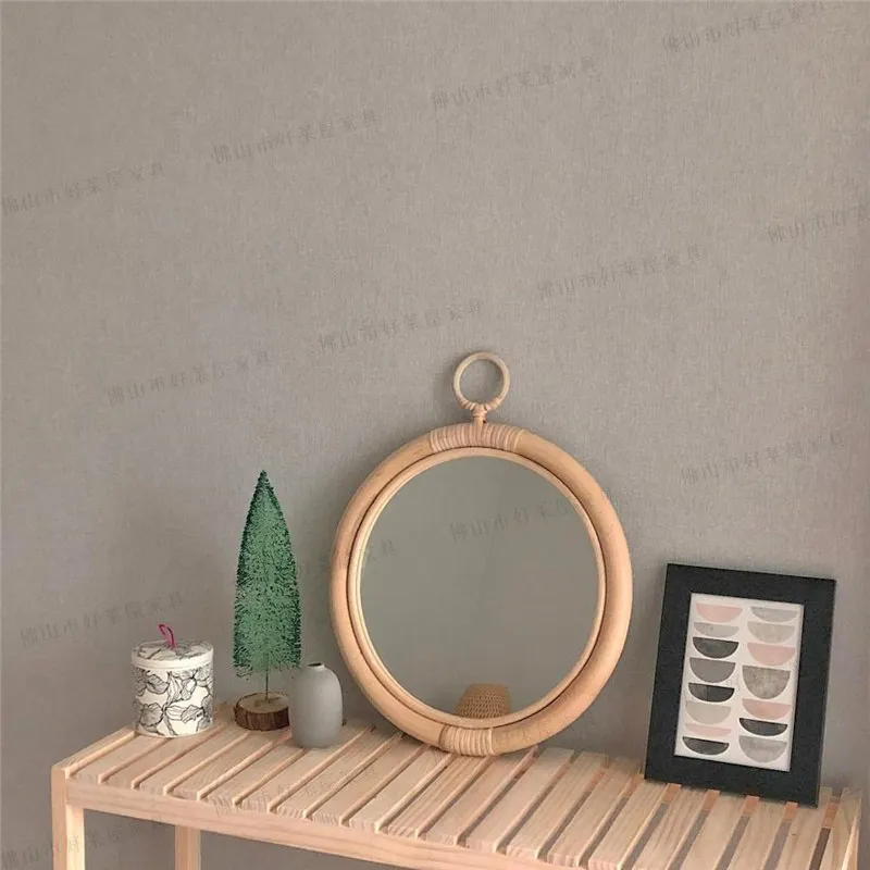 Yuvarlak Retro Rattan Ayna Bam - Rattan Mirror Round incelemesi ve fiyatı
