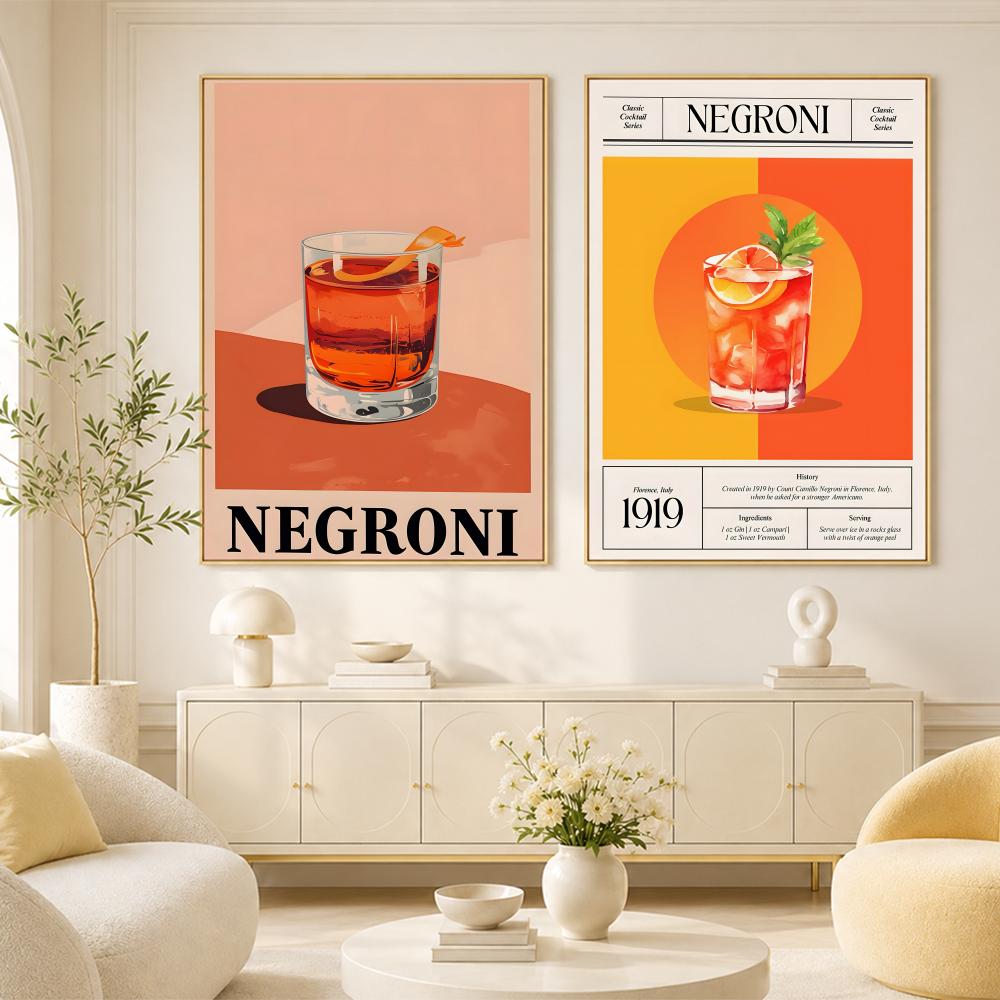 Retro Modern Klasik Negroni Ko - Interior Design Poster incelemesi ve fiyatı