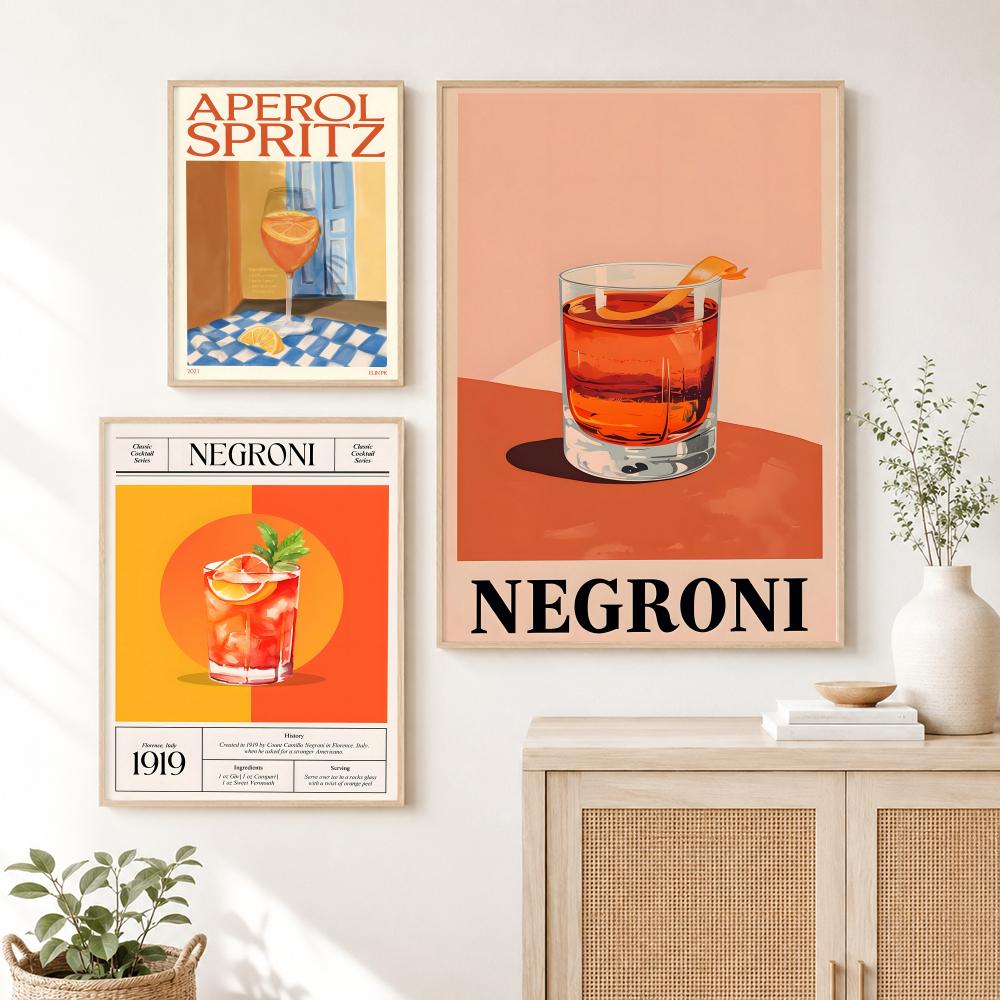 Retro Modern Klasik Negroni Ko - Interior Design Poster incelemesi ve fiyatı
